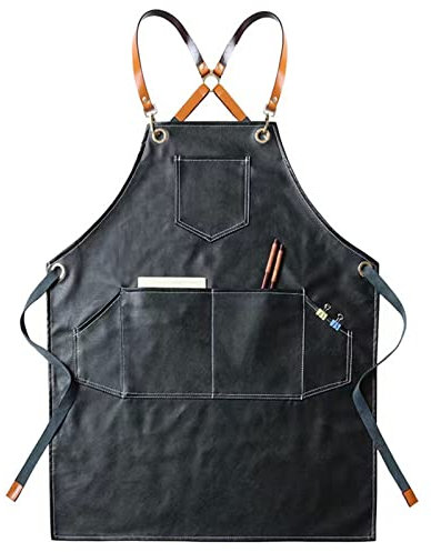BATTTX Arbeitsschürze Herren,Robuste Werkzeugschürze for Männer, Arbeitsschürze Mit Werkzeugtaschen for Küche, Garten, Keramik, Werkstatt, Garage Und Mehr