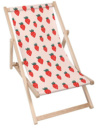 DreamRoots Kinder Liegestuhl Outdoor, Klappbarer Gartenstuhl für Draußen, Faltbarer Campingstuhl mit Waschbarem Bezug aus 100% Polyester bis zu 130 kg