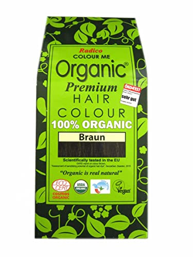 Radico Colour Me | Organic Pflanzenhaarfarbe | Braun | Aus ayurvedischen Kräutern | Frei von Amoniak & Wasserstoffperoxid | Auch für graues Haar | 100 g