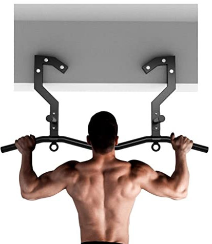 Pull Up Bar An der Wand montierte Klimmzugstange, Stahl-Fitnessstange for Heimstudios, Sandsack-Elastikseil-Schaukel-Aufhängungsstange, sichere Belastung 300 kg (Size : Style