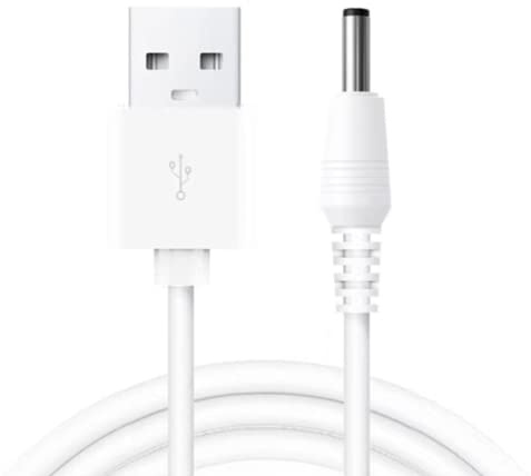 RUITEXUN USB auf DC 3,5 mm Kabel, 1 m DC 3,5 mm x 1,35 mm Stecker auf USB Typ A Stecker Netzadapterkabel - Weiß