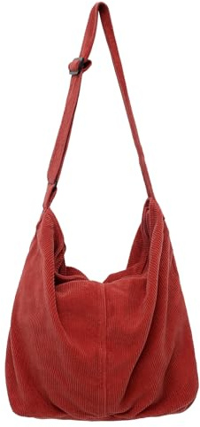 Makukke Umhängetasche Damen Handtasche, Cord Taschen Groß shopper Tote Bag schultertasche Casual Crossbody Bag für Schule Büro Arbeit Reisen Ausflug Einkauf