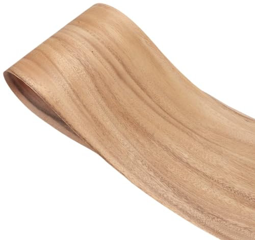 Aibote Natürliches Bernsteinholzfurnier Möbelrestaurierung Blätter (20x250CM) hölzernes DIY Material für Lautsprecher Vitrine Schränke Tabelle Regale Küche (flacher Schnitt)