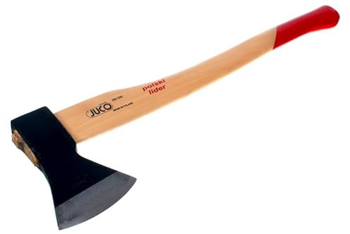 NAJDER Ascia da legno universale JUCO 2,5 kg - 900 mm, Ascia spaccalegna, Ascia da giardinaggio professionale, durezza 47-55 HRC, manico in faggio, DIN 7294, multifunzionale