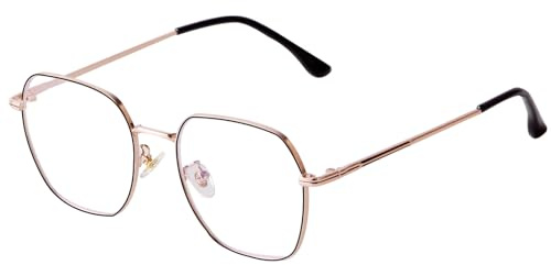 Laurinny Blaulichtfilter Brille Blaufilter Damen Herren Blue Light Blocking | Brillen,Gaming,Bildschirmbrille,Glasses,Entspiegelt,Retro,Hexagon