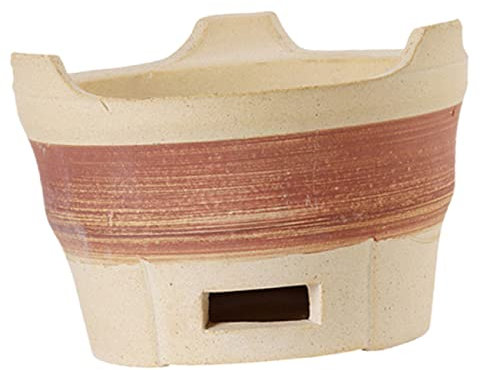 Sosoport tiefe Bratpfanne mit Deckel grill camping tragbarer Grillofen Japanischer Grill Hibachi-Grill Kohlegrillofen Holzkohlegrillöfen Kommerziell Kohleofen Steingut Ton Grillwerkzeug