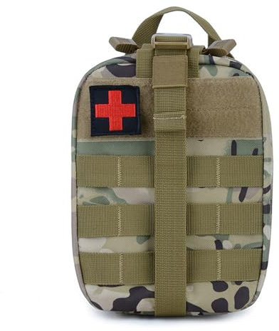 Erste-Hilfe-Tasche für den Außenbereich, medizinische Handtasche, taktische MOLLE-Tasche, Woodland, Einheitsgröße, Taktisch