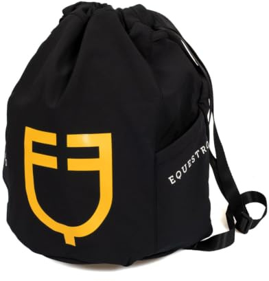 Borsa porta casco Equestro con tasche laterali Nero