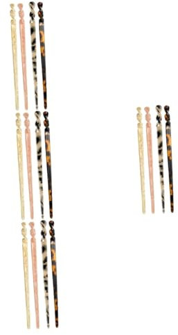 FRCOLOR 16pcs Long Hair Stick Tortoise Shell Hair Pin Women Bun Holder for Festival