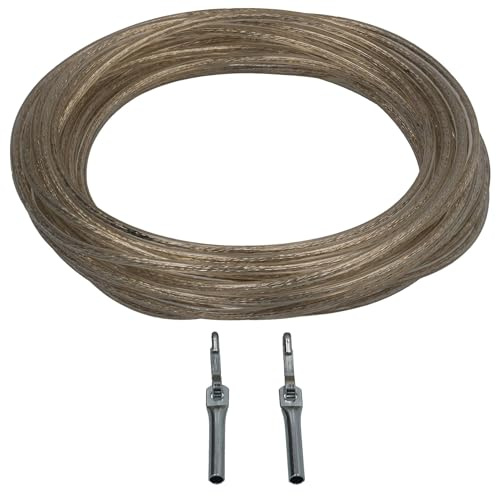 Zollseil nach Maß Meterware 6mm Ø Planenseil mit Drahtseileinlage Zollschnur Kabel Seil PKW LKW Auflieger Anhänger mit 2X Haken oder Zollseilendstück (10m + 2X Simplexhaken)