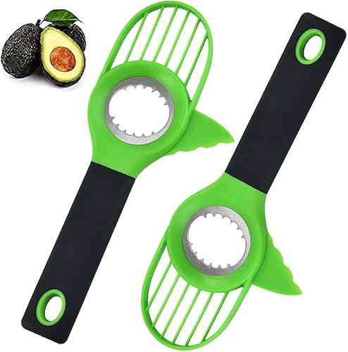2 Pack Fruit and Vegetable Knives Avocado Knife 3 in 1 Avocado Paring Knife/Peeler/Suitable for Kitchen