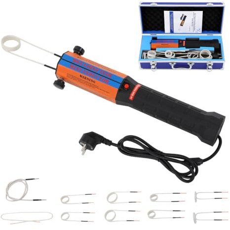 QRANSEUYXY 1000W Induktionsheizgerät Kfz, 850℃ Magnetische Induktionsheizgerät, mit 10 Spulen | 1000W, 850°C, 10 Spulen, Flammenlos, Kühlgebläse, Tragbar