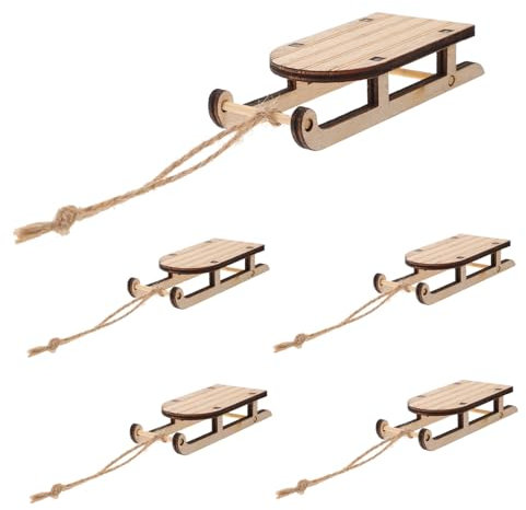 Alipis 15stücke Mini Holzschlitten Dekoration Für Weihnachten Rustikale Tischdeko Für Zuhause Und Büro Kreative Weihnachtsornamente Für Partys Und Festliche Anlässe