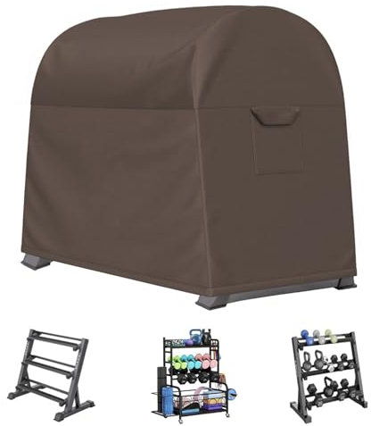 Schutzhüllfür Hantelablage für Fitnessstudios, 420D OxfordStaubschutz Abdeckung für Hantelablage für Zuhause, Wasserdicht Abdeckplane für Kurzhantelständer Yoga Matte Regal(Size:L *W*H 102*63.5*89cm,