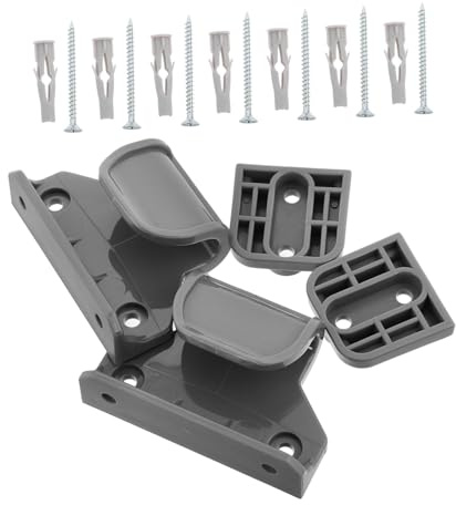 Retractable Baby Gate Extension Kit Plastic Gate Parts | Grey Perforated Accessories, Stairway and Doorway Use, Foldable Replacement Pieces for Safety Assurance