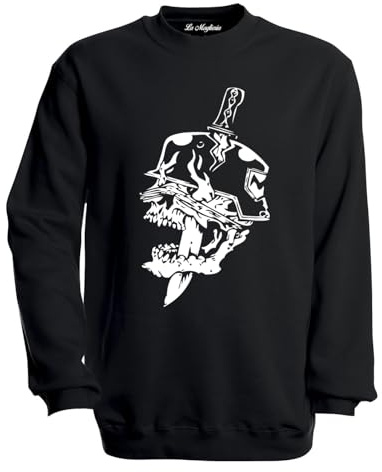 MAGLIERIA CONFORTI Felpa Girocollo Machete Rap Hip Hop Salmo Uomo Donna Ragazzi Unisex