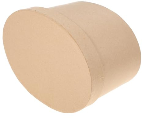 EXQUIMEUBLE Ovale Schachtel aus Pappmaché mit Deckel Leichte Runde Kraftpapier Geschenkbox für Outdoor Aktivitäten und Kreative Bastelprojekte Praktische Tragbarkeit