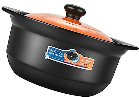 Abaodam casserole induction petit couvercle ragoût Porcelaine terre cuite multi légume pot de poêle à la maison marmite cocotte maison faitout de cuisine cocotte ménagère céramique