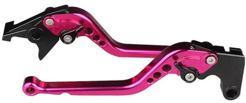 Hauptbremszylinder Für Kawasaki Für KLE500 KLE 500 1991-2007 CNC Kurze Lange Motorrad Bremse Kupplung Hebel Griff Zubehör Griff Griffe Kupplungshebel(Long Pink)