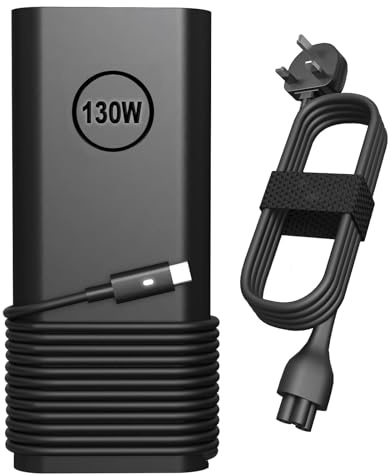 Byprlvps 130W USB C Laptop Charger Compatible with Dell Laptop Charger | XPS 15 9500 9510 9520 9530 9575 2in1 17 9700 9710 9720 9730 Precision 5550 5560 5530 5570 5470 5480 Latitude 5431 Power Cord