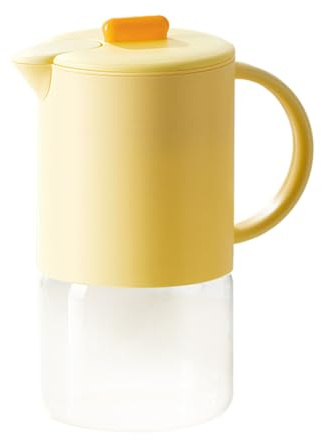 Glass Juice Pitcher 1500ml, Heat-Resistant Carafe, Easy-Pour Beverage Container, with Handle, Fridge-Friendly Drink Server for Home Kitchen Parties Iced Tea, Coffee, Lemonade, Milk, Infused Water