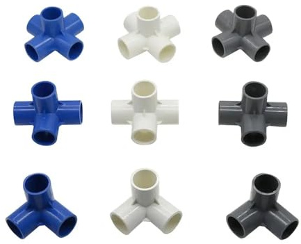 Conector de tubería agua PVC tridimensional 3, 4 y 5 vías, diámetro interior 25 mm, accesorios, adaptador riego igual, 1 unidad(White2)
