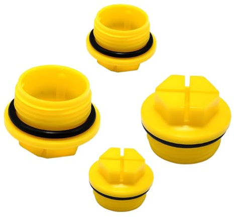 Assorted Size Male Pipe Plugs Includes Various Thread Sizes for Multiple Plumbing Hydraulic and DIY Home Repair Needs Yellow M20x1.5