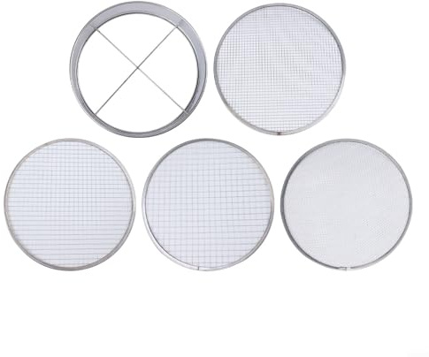 Honseadek Siebmeister 5000 Garden Sieve Set, 4-in-1 Interchangeable Mesh Soil Sifting Tool with 3/6/9/12 mm Stainless Steel Inserts for Compost Filtering and