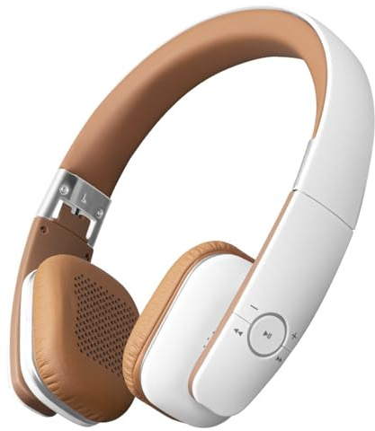 Retro Gaming Wireless Bluetooth Headphone, Foldable Over-Ear Headset, Rose Gold (Rose Pink)