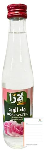 Ben's Garden Bundle: Lara Rosenwasser 250ml inkl Notizblock | Natürliches Rosenwasser, original aus dem Libanon. Ideal für Süßspeisen, Backen & Desserts