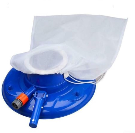Feeshoppher Aspirateur de piscine pour piscines creusées, extracteur de débris avec ventouse Venturi, outil de nettoyage flottant avec sac filtrant, brosses et roues pour Gunite et V