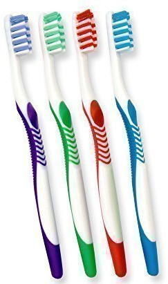 4 x Kieferorthopädische Zahnbürste (Satz von vier Farben) Einzeln Enden VTrim