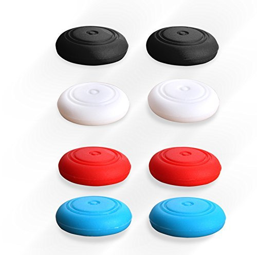 4 Pares Silicona Pulgar Grip Stick Key Cover Protector Joystick Tapas para Nintendo Switch Joy-con NS NX Controlador