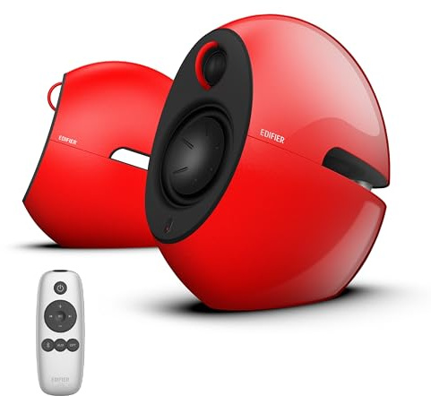 Edifier Luna E25 Design-Lautsprecherset mit Bluetooth (74 Watt), rot E25HD RED