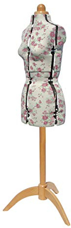 Verstellbare Schneiderpuppe Rosenknospe Mit Holzständer 8-Teilige | Klein (S) [Größe EUR 38 bis 44]