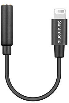 Saramonic Mikrofonadapter 3,5 mm TRRS Adapter Kabel Dongle für iOS Smartphone (6 cm)