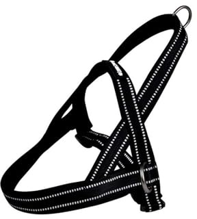 Norwegisches Geschirr aus Nylon und Neopren, verstellbar, Größe L, 75 > 95 cm, Schwarz