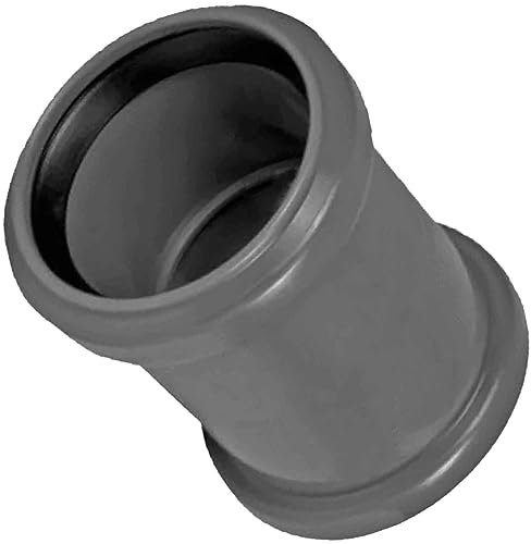 MegaHaustechnik HT Doppel Muffe Verbinder mit Anschlag für Rohr Außendurchmesser 50mm 5,0cm DN50 mit 2 Steck Muffen + Gummi Dichtungen Abwasser