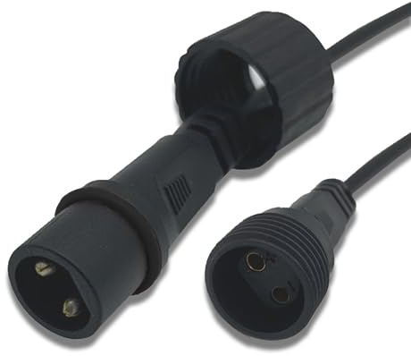 Dekofun Cable Alargador 6M Alargador Luces Navidad, IP65 Impermeable Alargador Exterior, Cable de Extensión para Luz Solares, Luces Jardín, Luz Navidad