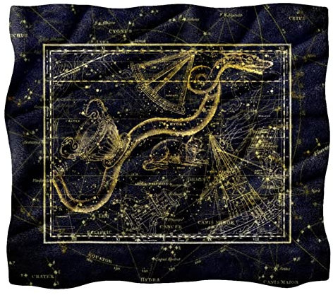 Fleece-Überwurfdecke für Couch, Sofa oder Bett, gemütliche, weiche Decken, Sternbild, Karte, Sternzeichen, Himmel
