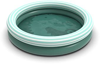 Quut - Dippy - Piscine Gonflable en PVC Premium de qualité (0.30mm) - ludique et Design à partir de 2 Ans - 120cm de diamètre - pataugeoire Gonflable Ronde 2 boudins (Vert Jardin)