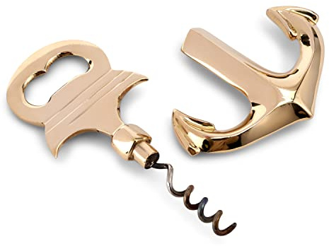 NKlaus 15 cm x7 cm apribottiglie ancora ottone oro marittimo apribottiglie birra 11567