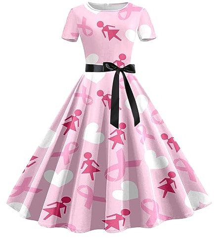 Robes Femmes Halloween Citrouille Vintage Imprimé Dentelle Manches Courtes Grande Jupe Swing Chic Vêtements Deguisement Noël Femme Robe de Cocktail Pas Cher (S - 2XL)