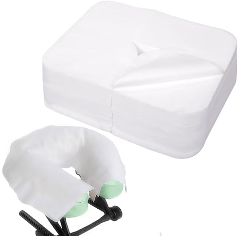 INNOVIO 500 Stück Einweg Nasenschlitztücher für Massageliegen, Soft, Atmungsaktive, Hochwertiges Massagezubehör; Zur Verwendung auf Massageliegen und Behandlungsliegen, 30cm*40cm