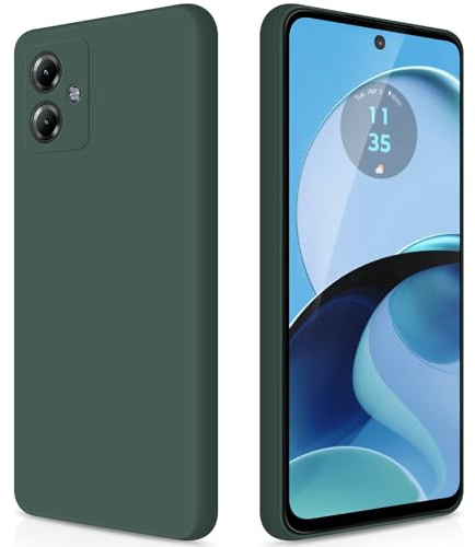 GiiYoon Funda para Motorola Moto G14, Case de Silicona Suave de TPU Carcasa Protector de Goma Fexible Prueba Liviano y a Delgado de Golpes Antirrayas para Teléfono (Verde)