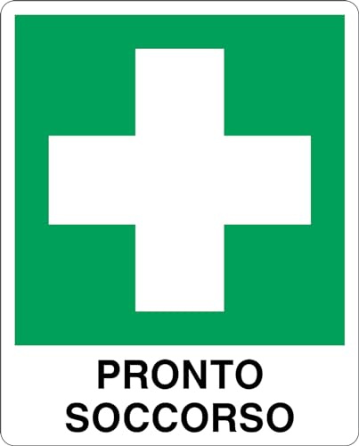 GLOBAL CARTELLO SEGNALETICO - PRONTO SOCCORSO - Adesivo Extra Resistente, Pannello in Forex, Pannello In Alluminio (30x42 cm, Plastica)