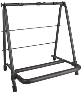 Buhelyc Multi-Gitarren-Bodenständer, Gitarrenständer Boden, Faltbare, Zur Aufbewahrung Von Gitarre, Bühnenperformance, Gitarre Geschenk, Einfach Zu Bedienen, Schwarz(Color:A)