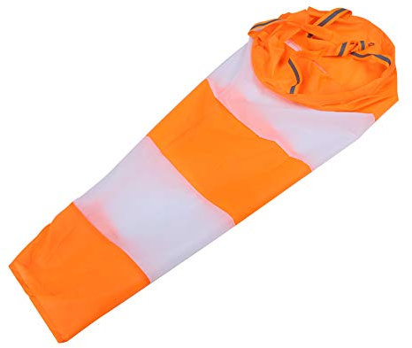Nylon-Flughafen-Windsack, Ripstop-Windmesstasche mit Reflektierendem Gürtel für die Luftfahrt (1 Meter rot und weiß glänzend wasserfest und)