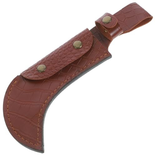 TOPBATHY 2st Gesetzt Küchenschneider-zubehör Fruchtschützer Messerschutz Schnitthülsen Küchenschneider Koffer Messerklingenschutz Gartenschere Tasche Schneideschutzhülle Leder Brown