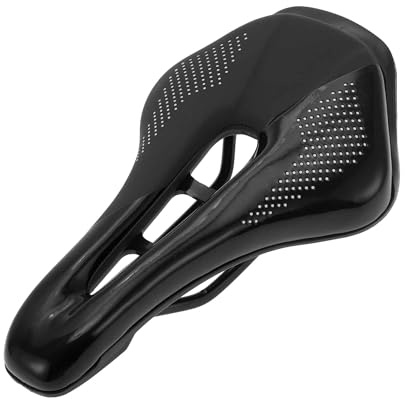 BULLSPANN Sella Universale per Bicicletta, Sella Comoda per Uomini e Donne, Cuscino in Pelle PU Impermeabile per Sella da Bicicletta da Mountain Bike e Bici da Strada Nero